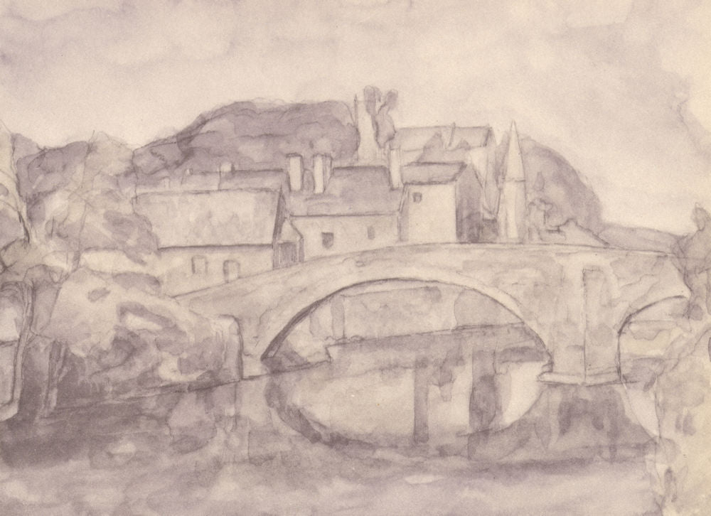 BRIDGEND. Old Bridge. Wales. By Graham Bell 1948 vintage print picture